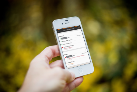Observant Global software on iPhone